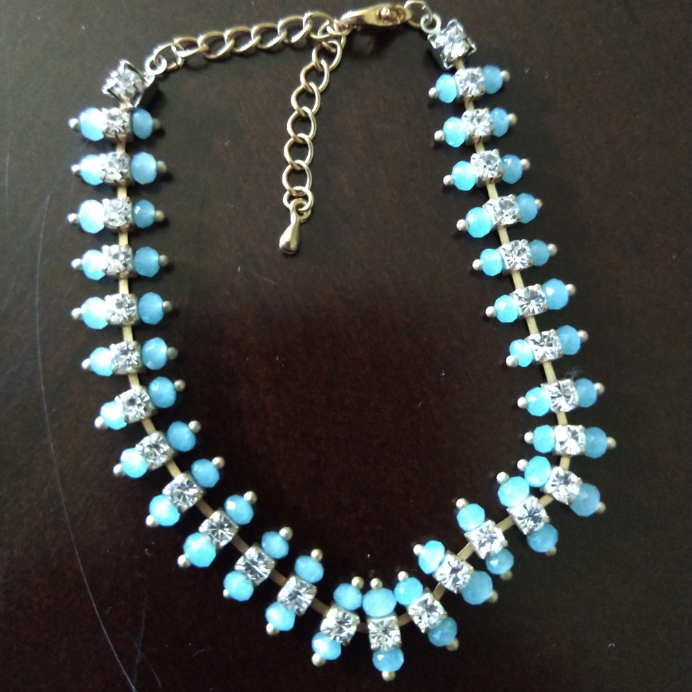 Blue beaded bracelet